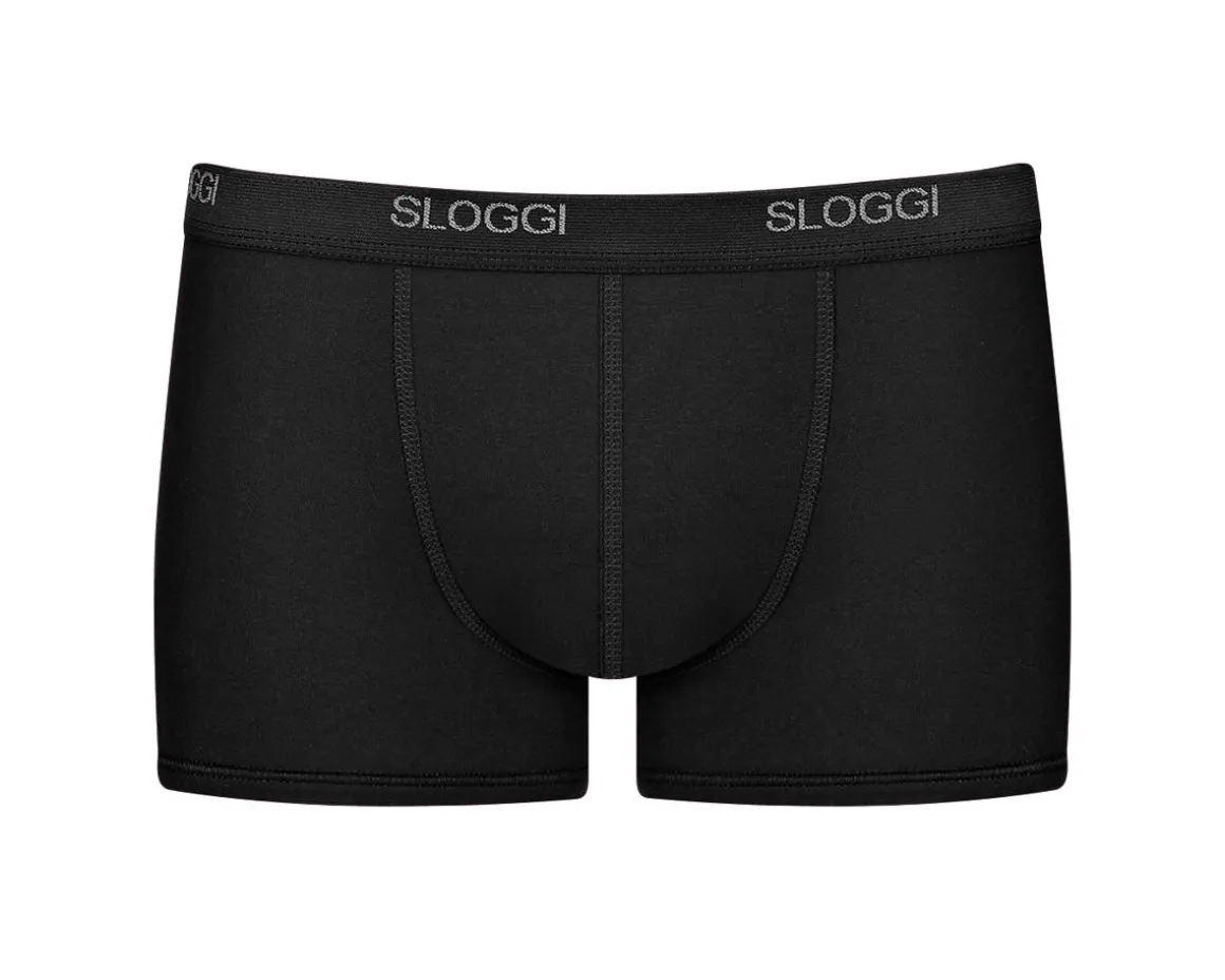 SLOGGI MEN BASIC SHORT BOKSERIT 2-PACK MUSTA XL