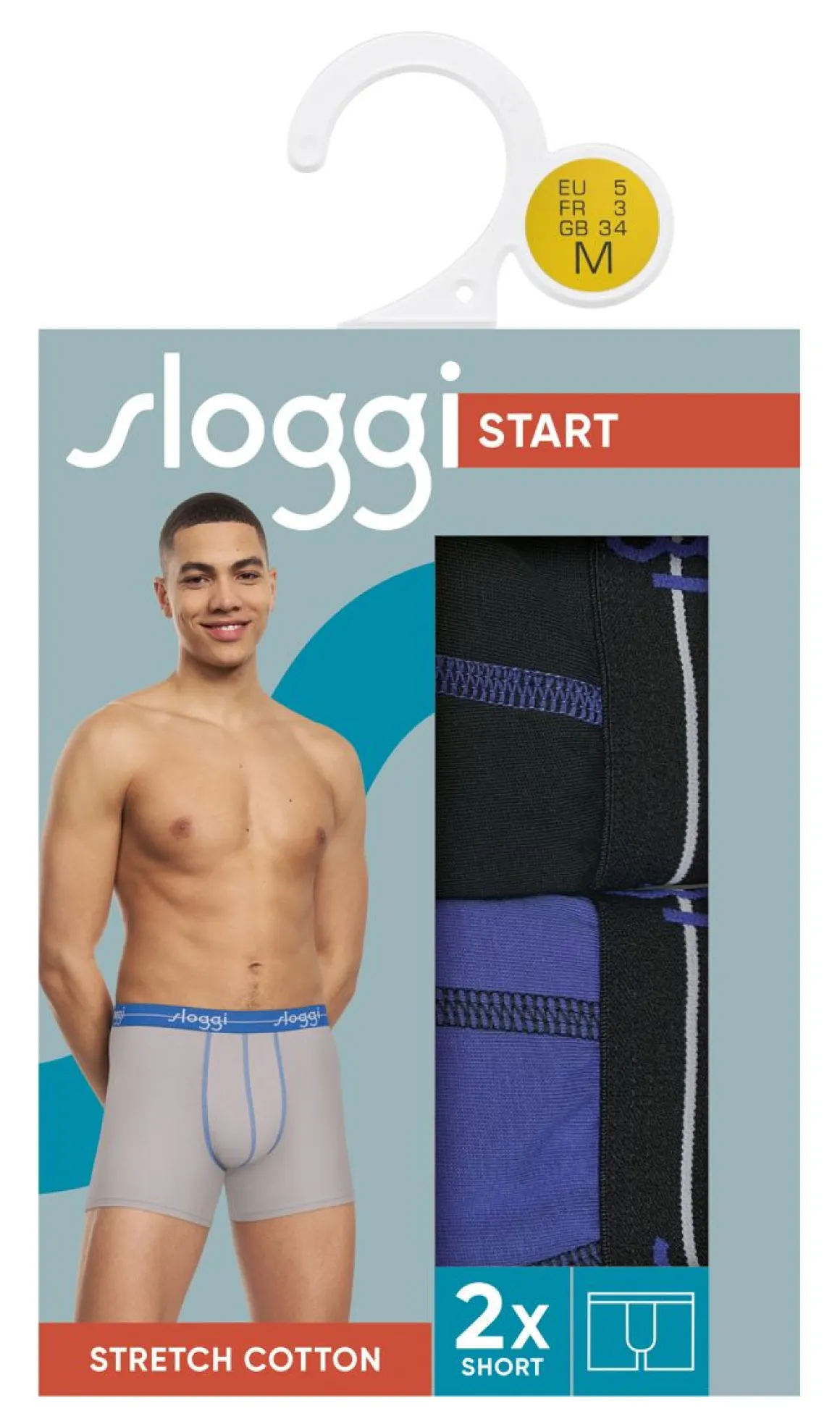SLOGGI MEN START SHORT C 2-PACK MULTIPLE COLOURS VÄRI V005, 5