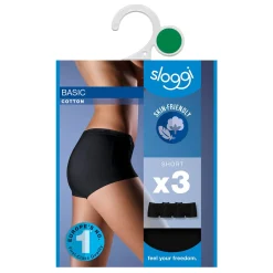 SLOGGI BASIC H SHORT 3-PACK 42 MUSTA