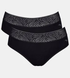 SLOGGI KUUKAUTISALUSHOUSUT HIPSTER 2-PACK XL MUSTA