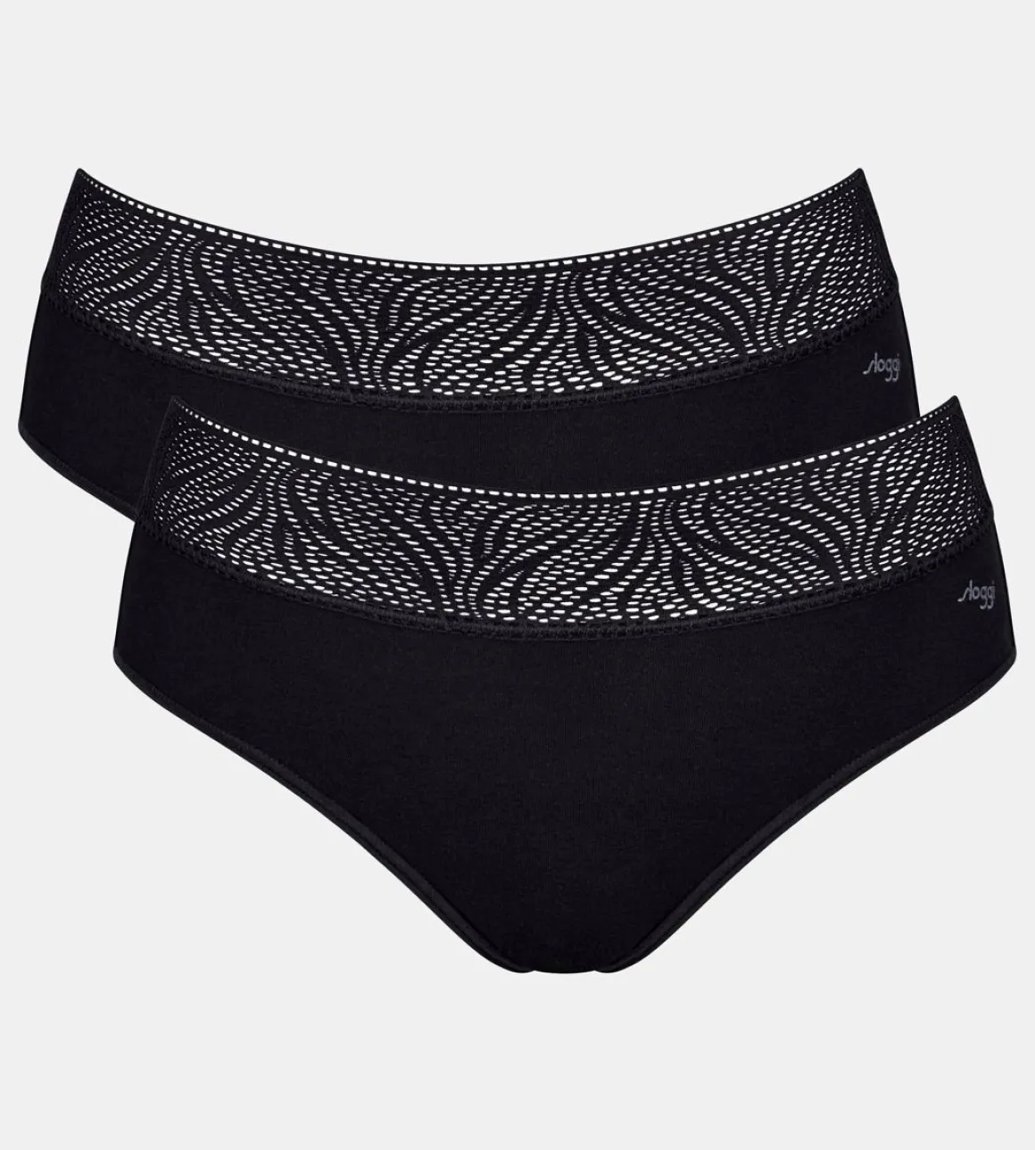 SLOGGI KUUKAUTISALUSHOUSUT HIPSTER 2-PACK S MUSTA