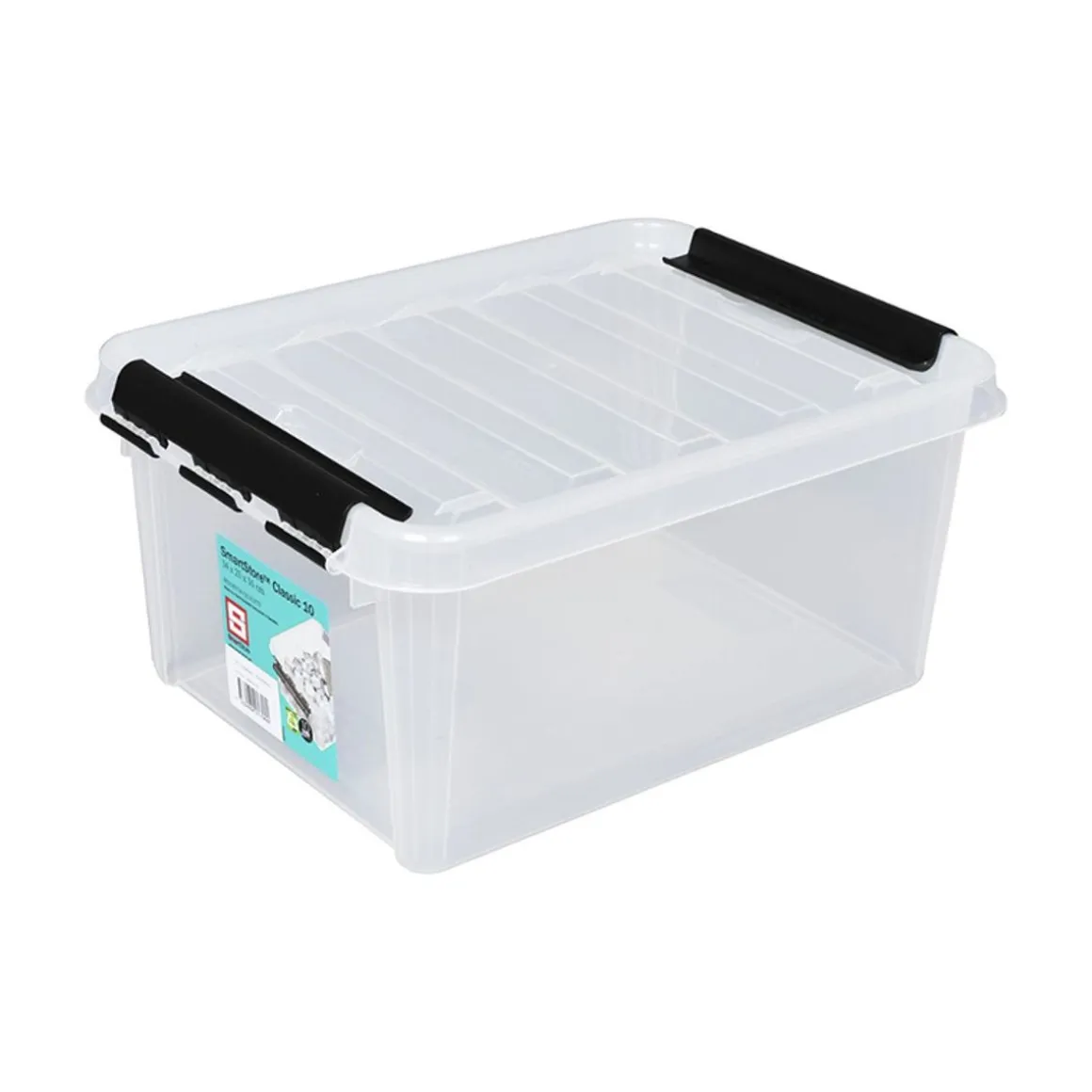 SMARTSTORE CLASSIC 8 L SÄILYTYSLAATIKKO KANNELLA LÄPINÄKYVÄ