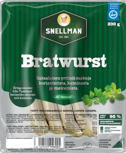 SNELLMAN ALL NATURAL BRATWURST 230 G