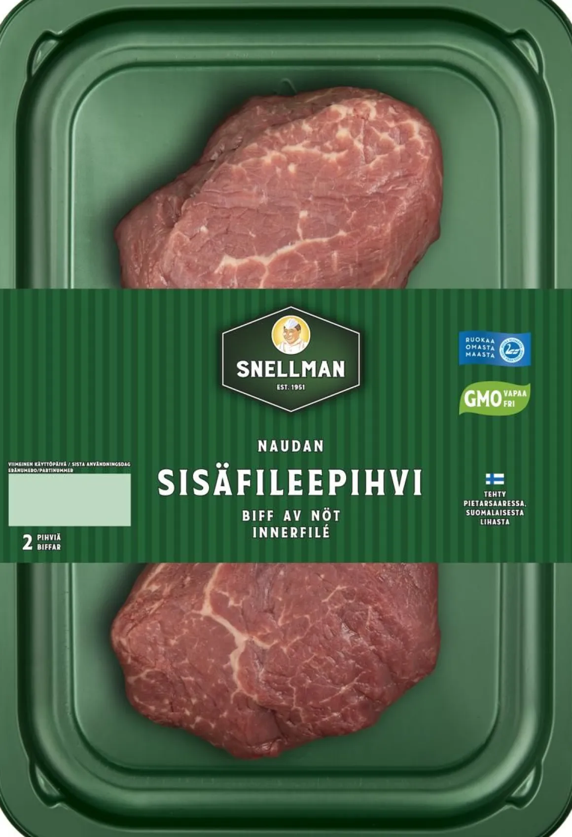 SNELLMAN NAUDAN SISÄFILEEPIHVI 2KPL N. 240G