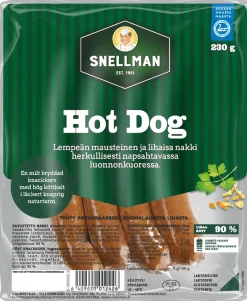 SNELLMAN STREET FOOD MAUSTEINEN HOT DOG -NAKKI 230 G
