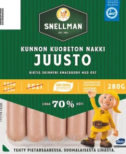 SNELLMAN KUNNON KUORETON JUUSTONAKKI 280 G