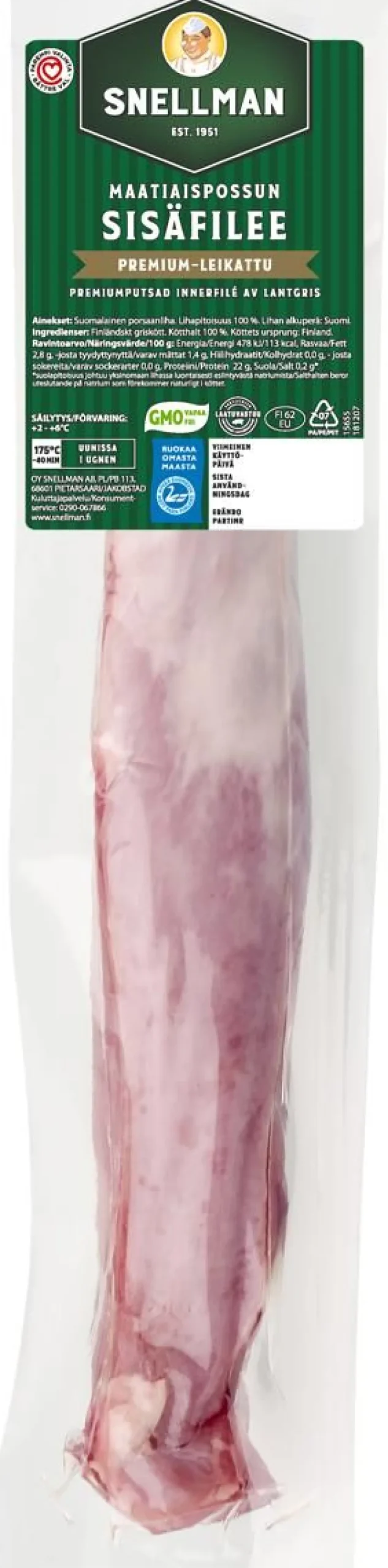 SNELLMAN MAATIAISPOSSUN SISÄFILEE N. 600G