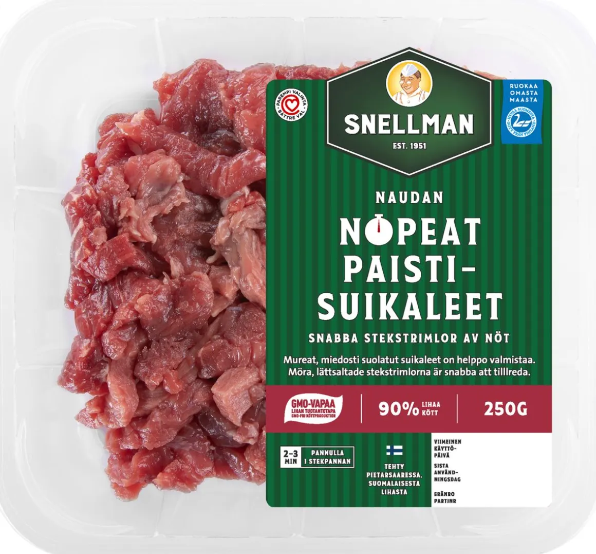 SNELLMAN NAUDAN NOPEAT PAISTISUIKALEET 250 G
