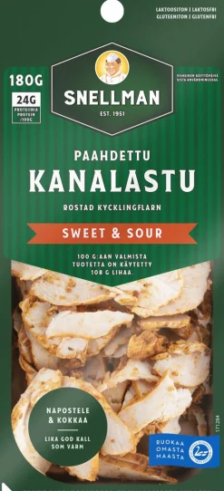 SNELLMAN PAAHDETTU KANALASTU SWEET & SOUR 180 G