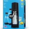 SODASTREAM TERRA  MEGAPACK HIILIHAPOTUSLAITE MUSTA +3 PULLOA,