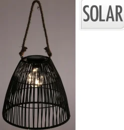 SOLAR LAMPPU METALLIA MUSTA