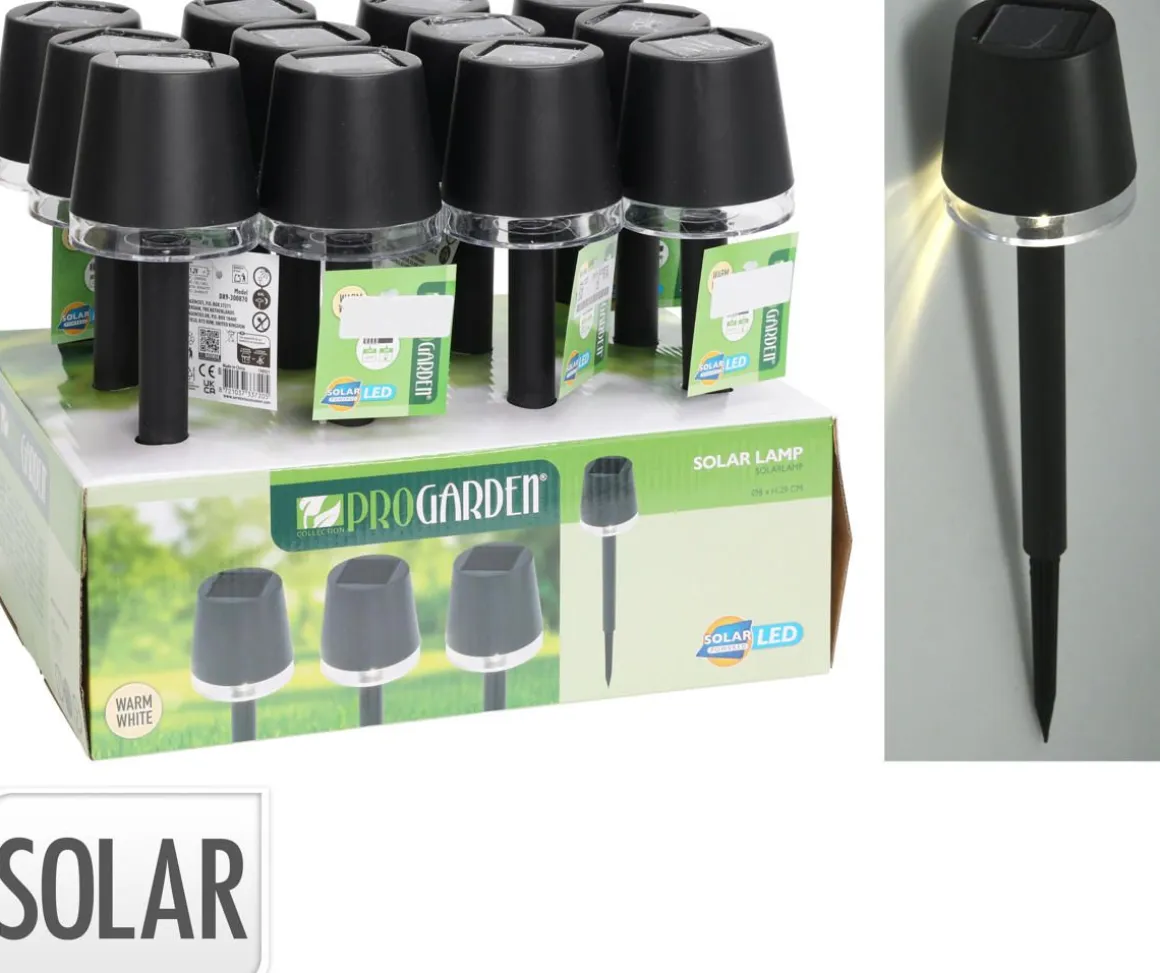 SOLAR LED AURINKOVALAISIN MUSTA