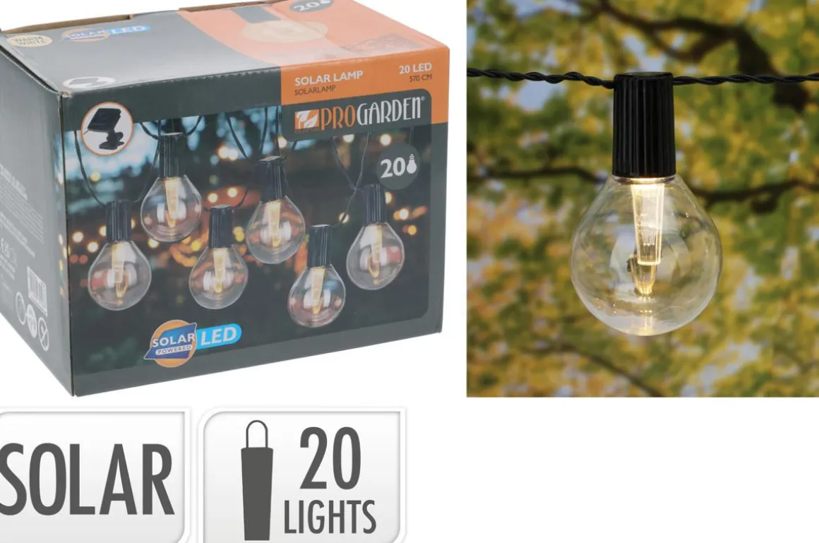 SOLAR LED JUHLAVALOT 20KPL (LÄMMINVALKOINEN)