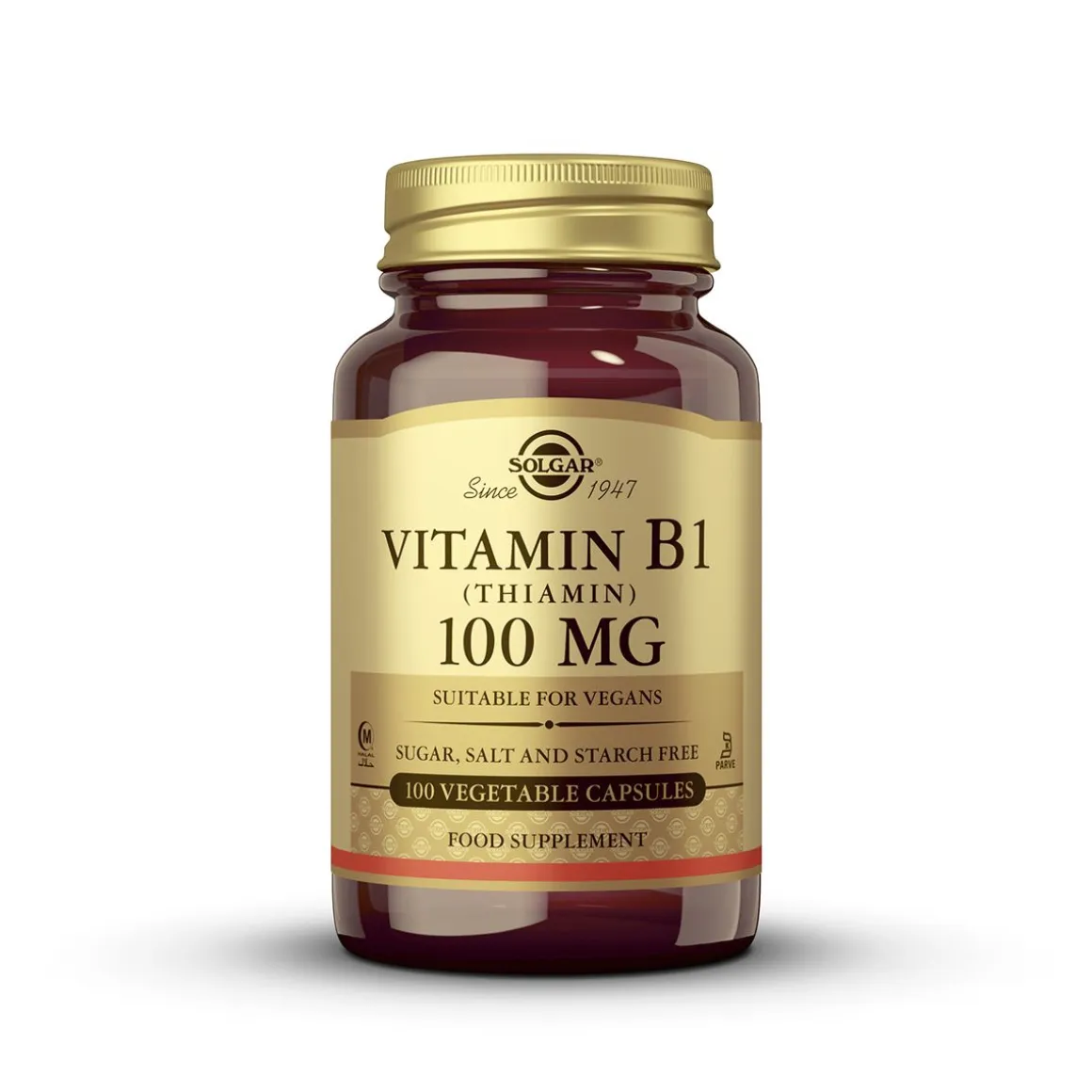 SOLGAR B1-VITAMIINI 100 MG 100 KPL