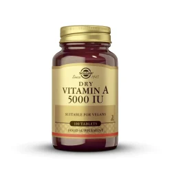 SOLGAR A-VITAMIINI 5000 IU (RETINYYLIPALMITAATTI) 100 KPL
