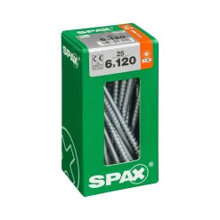 SPAX RUUVI TORX UPPOKANTA, OSAKIERRE WIROX 6X120 L 25KPL
