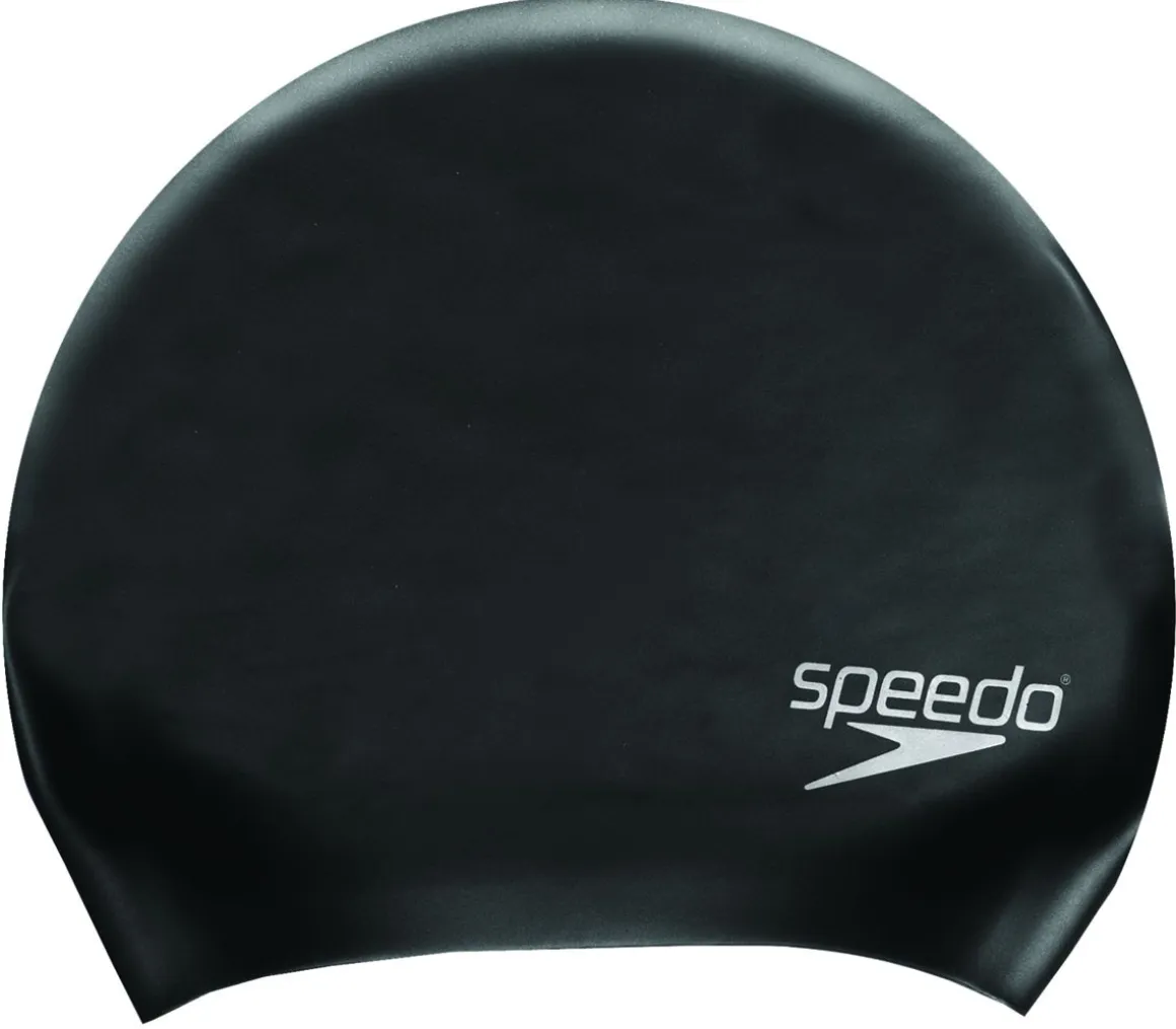 SPEEDO LONG HAIR CAP UIMALAKKI PITKILLE HIUKSILLE MUSTA