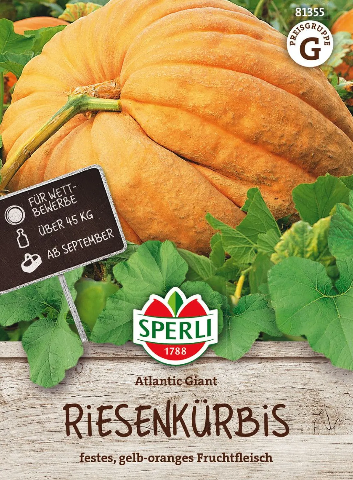 SPERLI JÄTTILÄISKURPITSA GRAN GIGANTE ANN