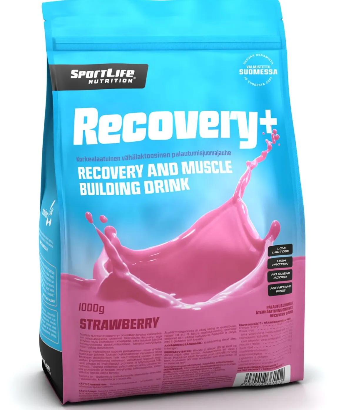SPORTLIFE NUTRITION RECOVERY+ PALAUTUSJUOMA MANSIKKA 1KG