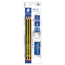 STAEDTLER NORIS 3 LYIJYKYNÄÄ HB + KUMI