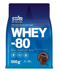 STAR NUTRITION WHEY-80 DOUBLE RICH CHOCOLATE 500 G