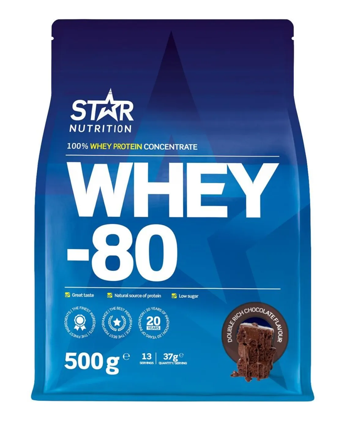 STAR NUTRITION WHEY-80 DOUBLE RICH CHOCOLATE 500 G