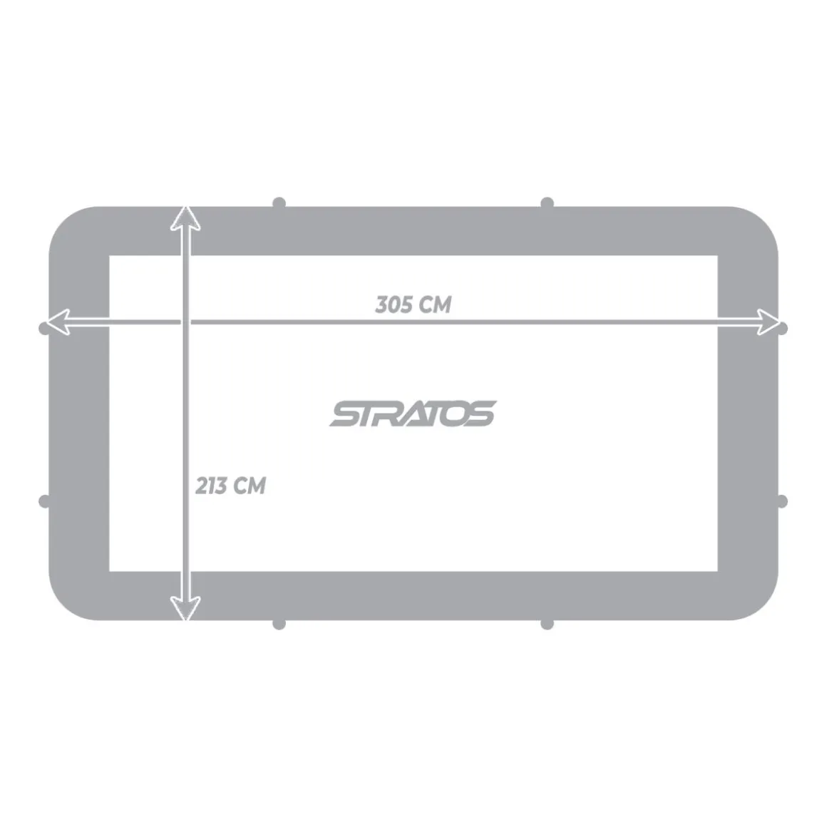 STRATOS RECTANGULAR TRAMPOLIINI 7X10 2,13X3,05 M