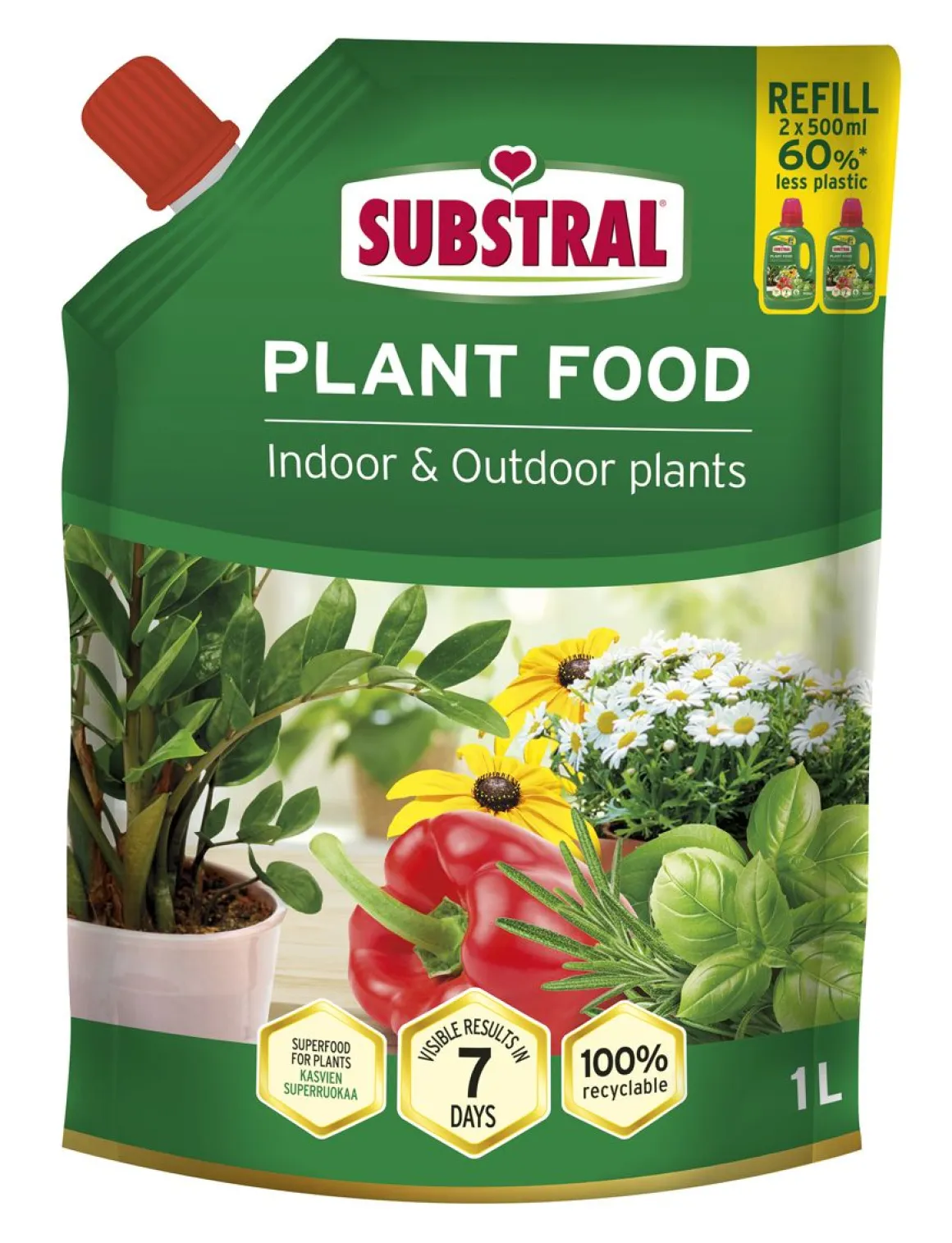 SUBSTRAL YLEISRAVINNE TÄYTTÖPUSSI 1000 ML