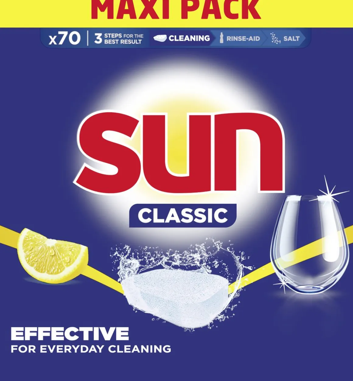SUN CLASSIC LEMON KONETISKITABLETTI 70KPL 70 KPL