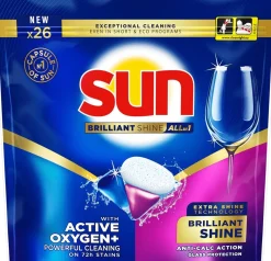 SUN ABSOLUTE BRILLIANT SHINE ALL-IN-1 KONETISKIKAPSELI 26 KPL
