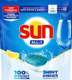 SUN  ALL-IN-1 KONETISKITABLETTI LEMON 18 KPL