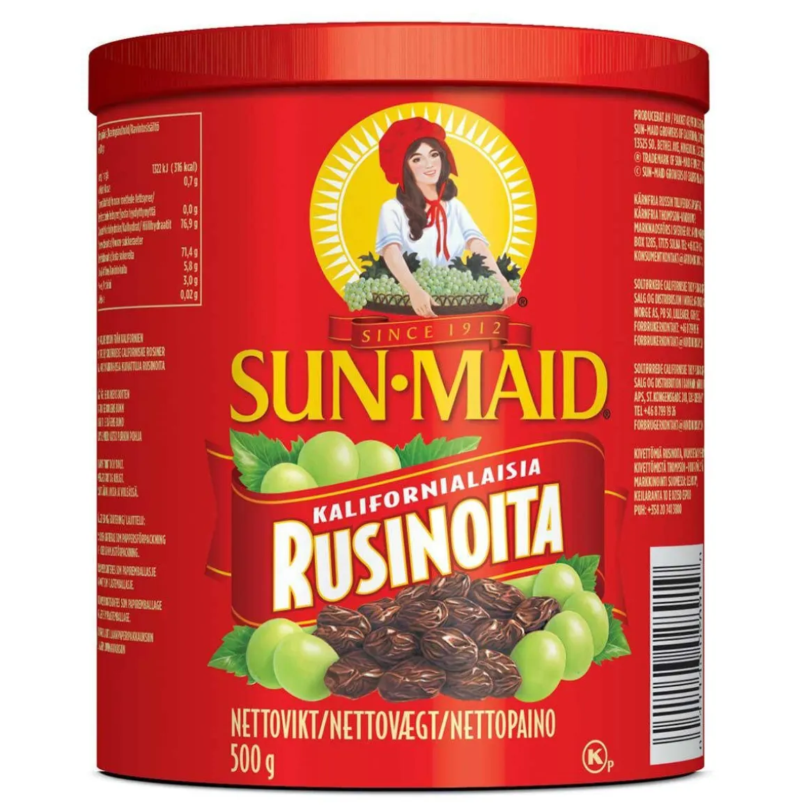 SUN MAID KALIFORNIALAISIA RUSINOITA 500 G