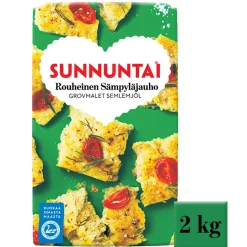 SUNNUNTAI ROUHEINEN SÄMPYLÄJAUHO 2 KG