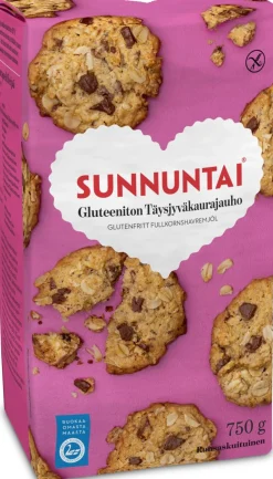 SUNNUNTAI TÄYSJYVÄKAURAJAUHO GLUTEENITON 750 G