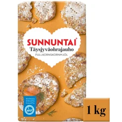 SUNNUNTAI TÄYSJYVÄOHRAJAUHO 1 KG