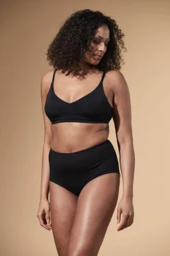 SUPPORT HERO NAISTEN MUOTOILEVAT BRIEF ALUSHOUSUT MUSTA XL