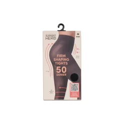 SUPPORT HERO NAISTEN 50DEN SHAPING SUKKAHOUSUT MUSTA M