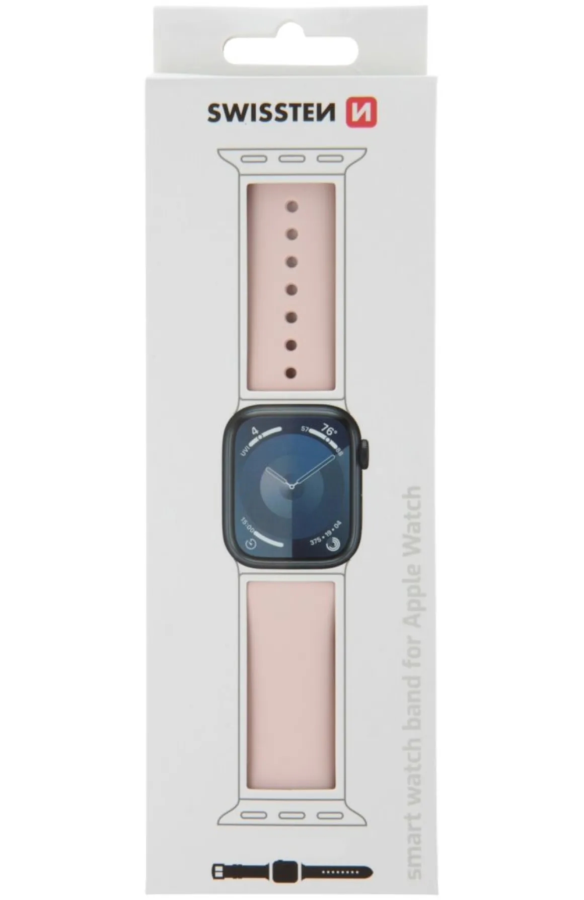 SWISSTEN SILIKONIRANNEKE PINKKI APPLE 42-49 MM