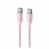 SWISSTEN USB-C-USB-C KAAPELI 1,5M PINKKI