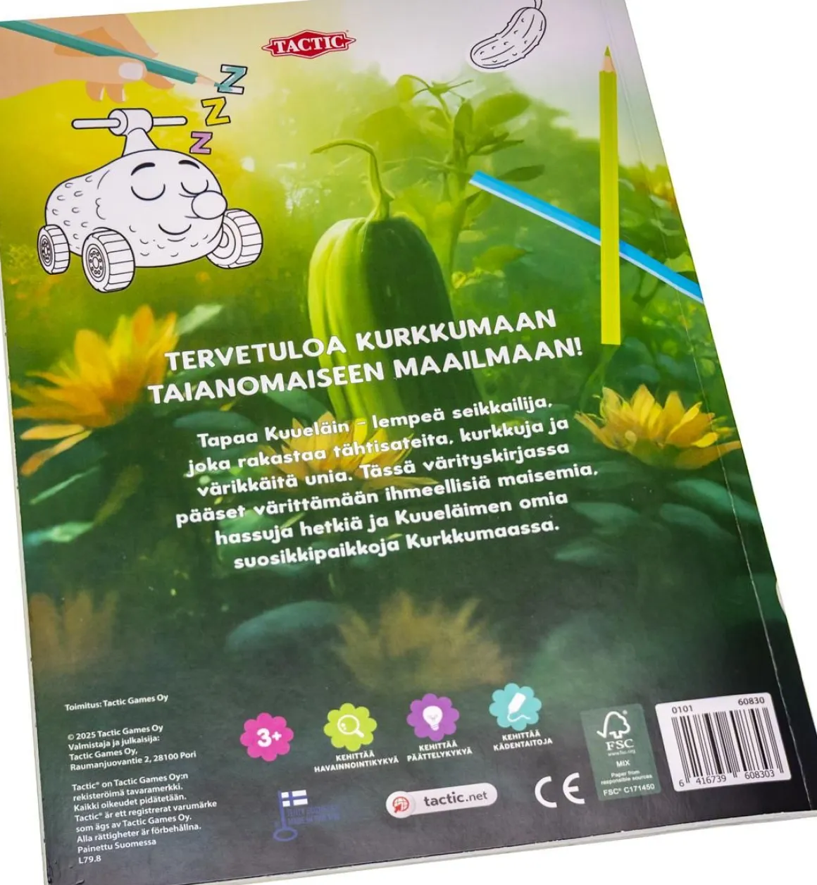 TACTIC KUUELÄIN KURKKUMAASTA VÄRITYSKIRJA