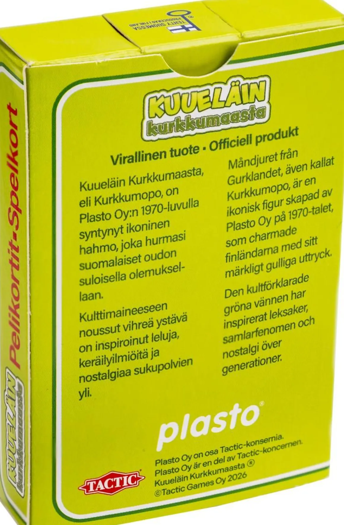 TACTIC KURKKUMOPO KUUELÄIN KURKKUMAASTA PELIKORTIT