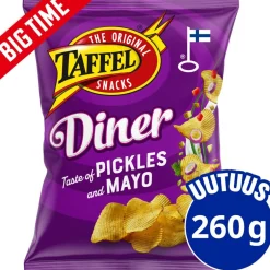 TAFFEL DINER PICKLES & MAYO MAUSTETTU SIPSI 260 G