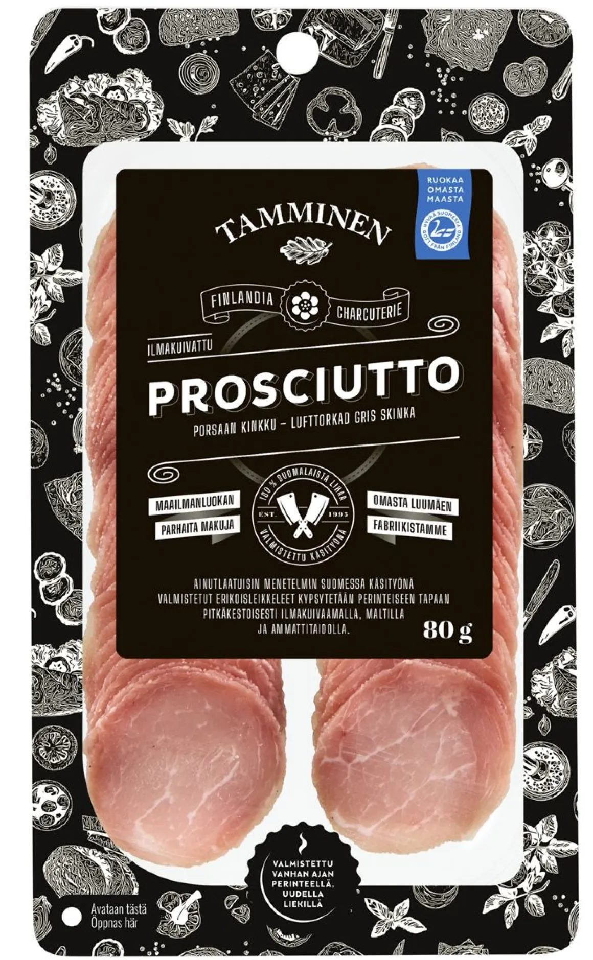TAMMINEN ILMAKUIVATTU PROSCIUTTO 80 G