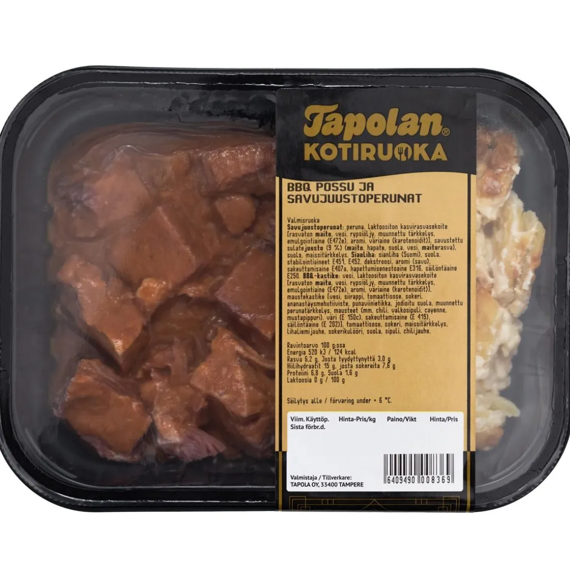 TAPOLA KOTIRUOKA BBQ-POSSU JA SAVUJUUSTOPERUNAT 370 G