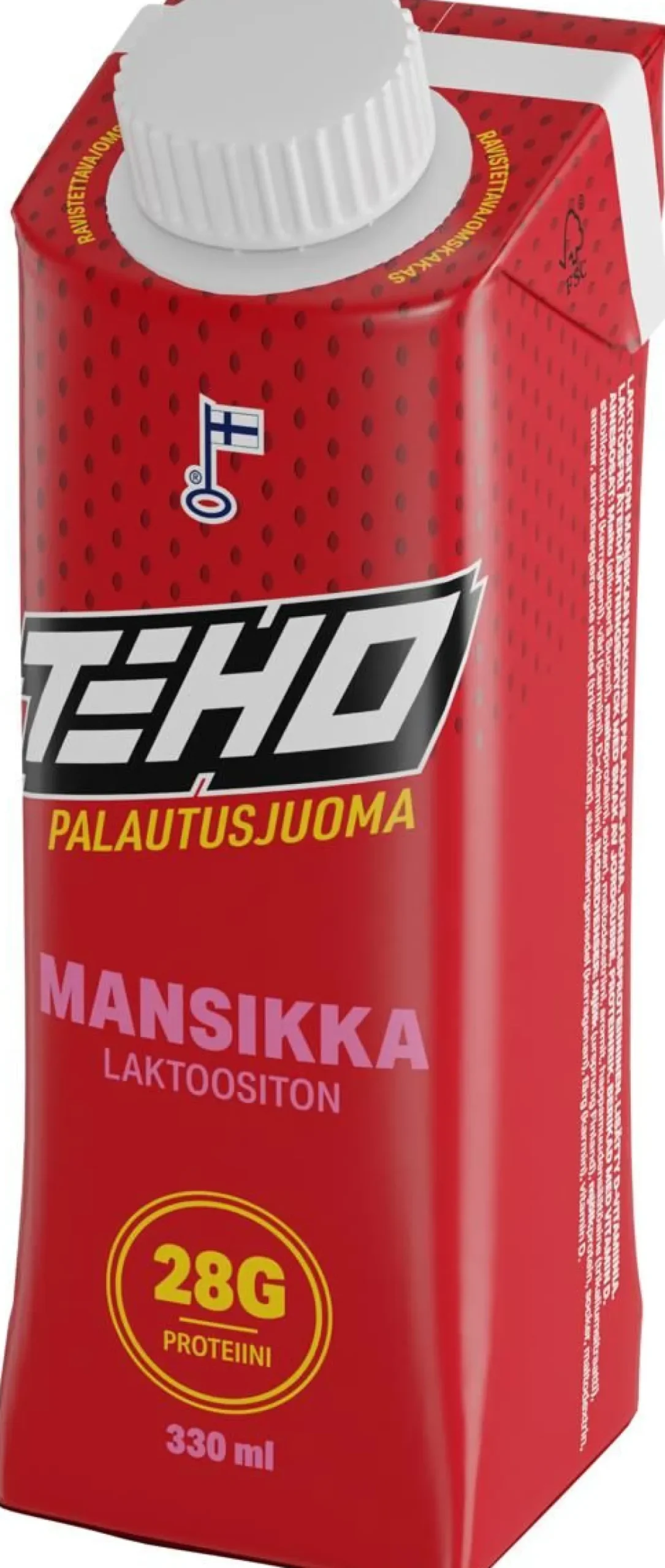 TEHO PALAUTUSJUOMA MANSIKKA 330 ML