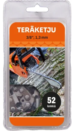TERÄKETJU 3/8, 1,3MM, 52 LENKKIÄ