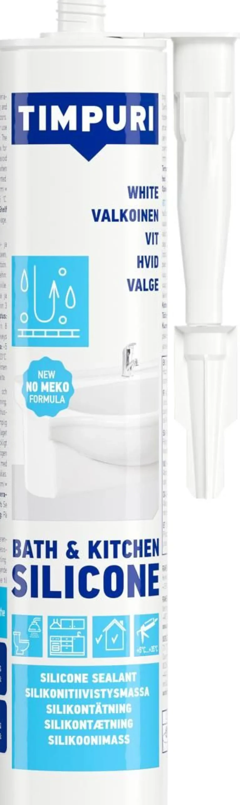 TIMPURI BATH & KITCHEN SILIKONIMASSA VALKOINEN 310 ML