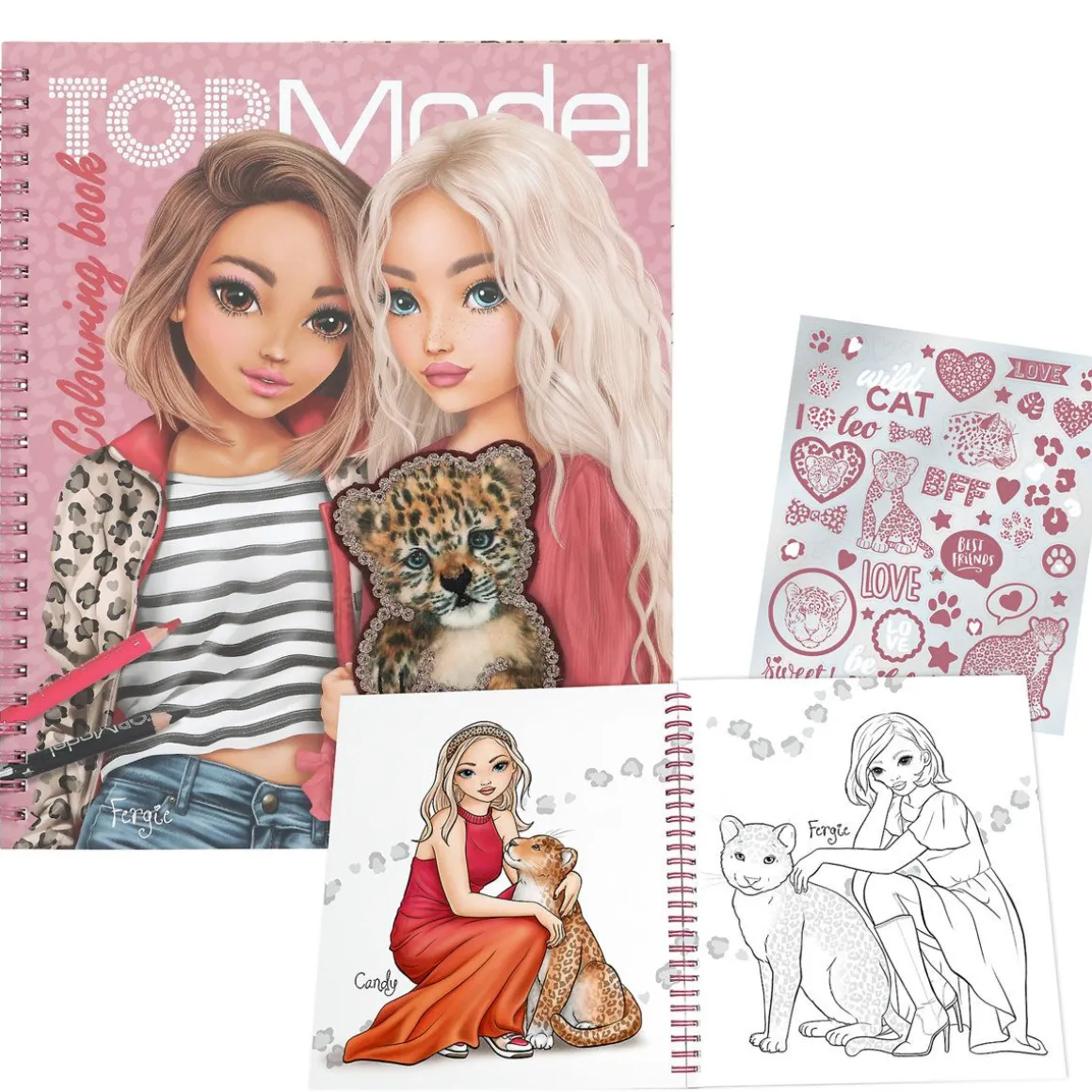 TOPMODEL VÄRITYSKIRJA PALJETEILLA LEOHEART