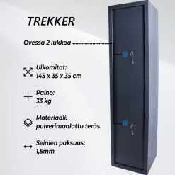 TREKKER ASEKAAPPI 5-ASETTA AS500 HARMAA