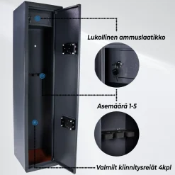 TREKKER ASEKAAPPI 5-ASETTA AS500 HARMAA